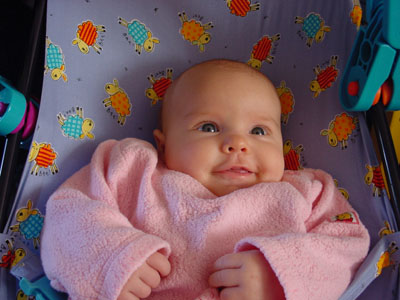 Smiles galore as she becomes more interactive