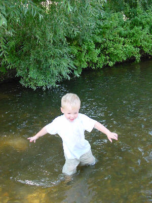 Cooling off in the river at Welwyn