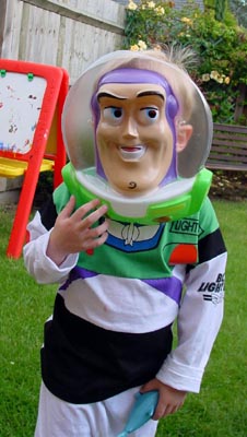 Joshua as Buzz Lightyear at his birthday party