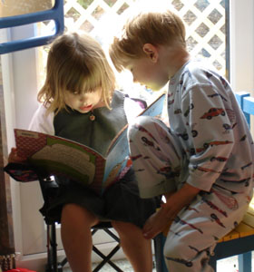 Josh & Misha reading to each other