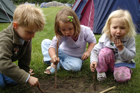 Josh, Misha & Natalia brewing up some mud... yum!