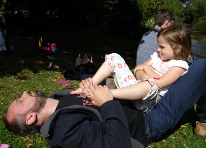 Lazing in the sun in Dublin