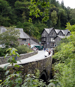 Betws-y-coed, a beautiful Welsh village we visited en route from the ferry port at Holyhead