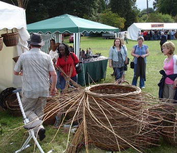 Basket weaving being demonstrated at Birr castle
