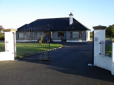 A view of the house from the front gate