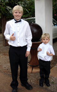 Two very handsome page boys
