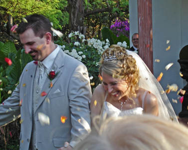 Confetti time!  The rose petals fly...