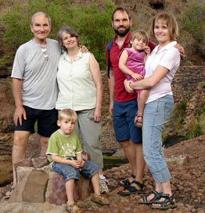Going for a family walk with Stef's parents