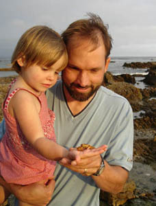 Misha and Stef caught a crab in the rock pools