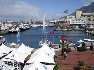 The harbour at the waterfront in Cape Town