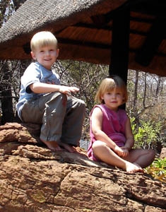 Josh & Misha familiarising themselves with their Afrcan surroundings