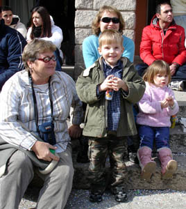 Waiting patiently for the carnival in Tempio Pausania to begin
