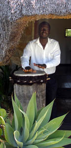 The beat of drums calls the lunch guests