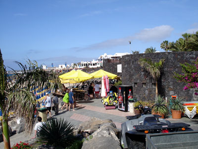 The beach cafe on Playa Blanca