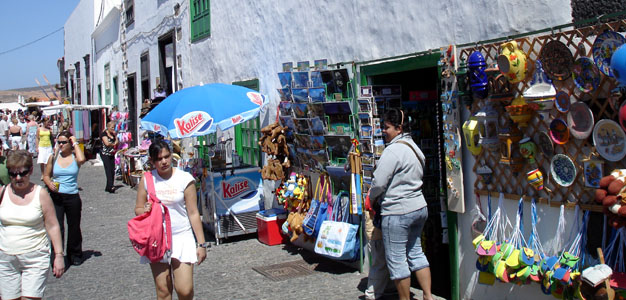 A street market in San Bartolome - a quaint village in the central part of the island