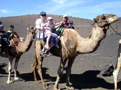 We took a camel ride up the slopes of Mt Timanfaya - the dominant mountain in the region.