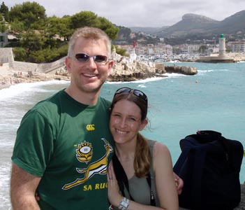 Jonathan & Ronel stop for a photo opportunity