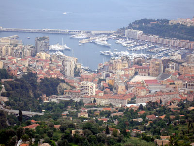 Another view of Monaco from La Turbie - a mountain village above Monaco
