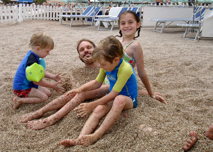 Hannah, John and Joshua decided that Stef needed burying