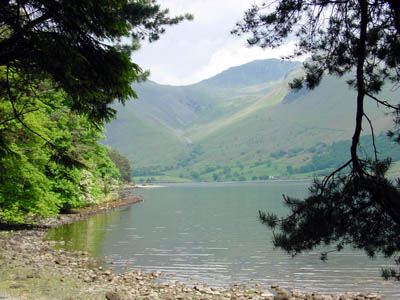 The tallest peak behind the deepest lake