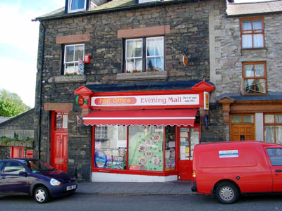The post office in Broughton - a nearby historic market town.