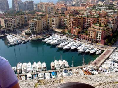 A view of the secondary harbour - plenty of wealth there!