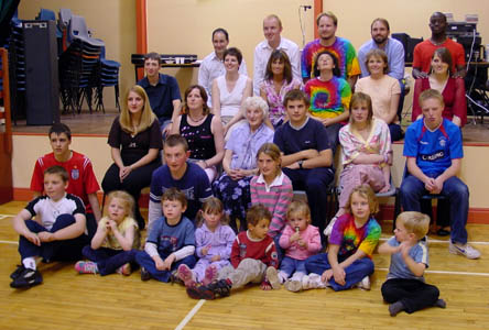 Grandchildren, their partners and great grandchildren at the celebration