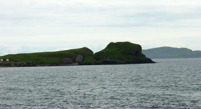Typical coastal land formations along the Mull of Kintyre
