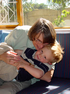 A cuddle with Grandma