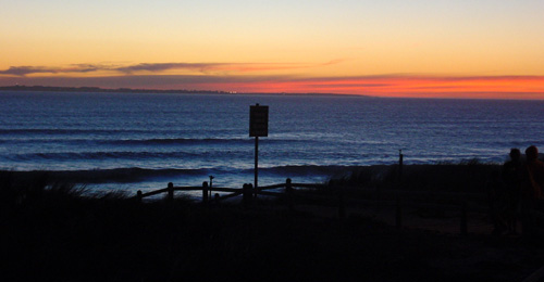 Sunset over Robben Island