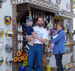 A pottery shop in the village called Mijas (pronounced Mihas)