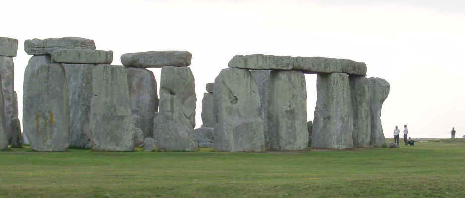 One view of Stonehenge.  Still a mystery how it was built...