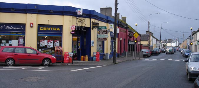 A view down Kilcormac's main road