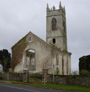 A derelict church building in Ballyboy - our nearest village