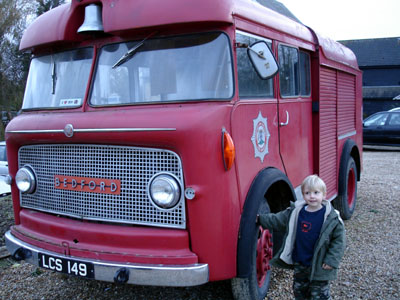 Joshua took little time to find the vintage Fire Engine