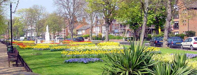 The glorious spring colours along the Embankment